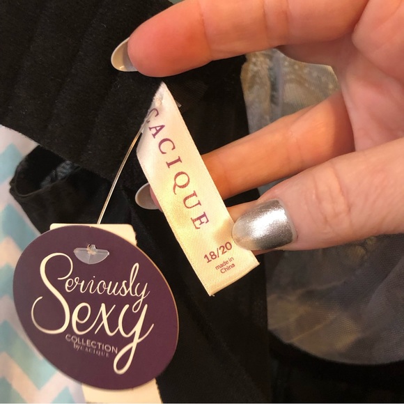 Lane Bryant Seriously Sexy black edgy underwire chemise size 18/20 NWT - Picture 5 of 10